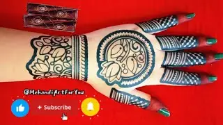 Trying Full hand mehndi stencil/how to use mehndi stencil #mehndistickers #mehndistencil #viral 