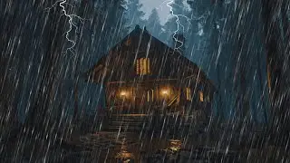 Dark Forest Mystery: Heavy Thunderstorm at the Forgotten Manor ⛈️ Rain Ambience