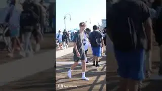 Jumping off the Santa Monica pier