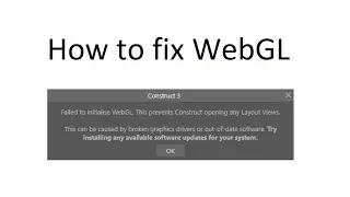 [РЕШЕНИЕ] Не удалось инициализировать WebGL