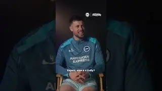 Yani fez o zagueiro do Brighton Adam Webster rir nessa entrevista diferente @ExperienceKissimmee 😂