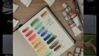Unboxing and swatching paint asmr | satisfying | amidity