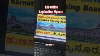 Hunasur, Mysore KHB Online Application #khb #housingboard #hunsur #mysore #mysuru #onlineapplication