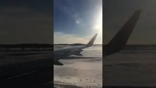 Взлет самолета Airbus A320 VP-BAD аэропорт Богашево г. Томск