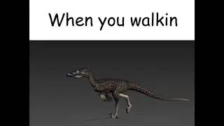 When you walkin The Isle Troodon stayin alive meme