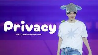 [4K] 240727 백현- Privacy Lonsdaleite [dot] in Seoul FOCUS