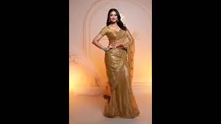 Yellow💛Tissue Net Designer Party Wear Saree with Sequence & Thread Embroidery Work |#yttrending