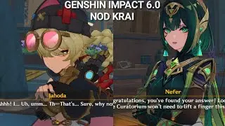 GENSHIN IMPACT 6.0 - NEFER And JAHODA (CUTSCENE DIALOGUE)