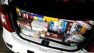 2015 Perodua Axia Standard G Boot Space Test with Cereal Boxes