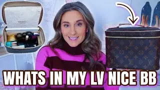 WHAT FITS IN THE LOUIS VUITTON NICE BB - SHARING ALL OF MY GO-TO MAKEUP ITEMS