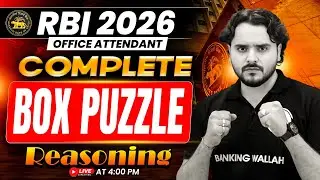 RBI Office Attendant 2026 | Box Puzzle Reasoning | RBI Office Attendant Reasoning | by Vidhu Sir