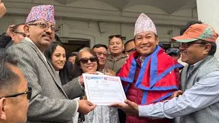श्रम संस्कृति पार्टीले आफ्नो पार्टीको प्रमाणपत्र यसरी ग्रहण गरेको थियो हर्क साम्पाङ |जितेन बान्तावा 