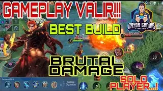 GAMEPLAY VALIR!!! BRUTAL DAMAGE / BEST BUILD VALIR TERSAKIT / COMBO ULTI VALIR MOBILE LEGEND