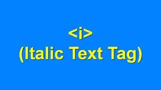 HTML Italic Tag