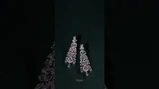 Omnia Shamma White Bridal Full Set Accessories High Quality Zircon Stone in Rhodium Plated