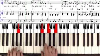 En Stjerne Skinner i natt (Enkelt pianoarrangement for akkompagnering)
