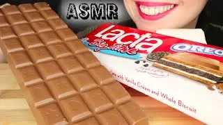 MASSIVE CHOCOLATE BAR 🍫 - LACTA BIG TIME OREO | No Talking | ASMR Mukbang  - 먹방 | Real Eating Sounds