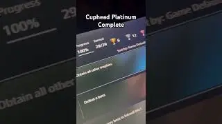 Cuphead Platinum Conplete #gaming #trophyhunter #ps5 #cuphead #mugman #trophy #platinum num