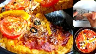 CHICKEN CRUST PIZZA RECIPE: LOW CARB HIGH PROTEIN PIZZA RECIPE | QUICK/EASY PIZZA RECIPE FOR  IFTAR