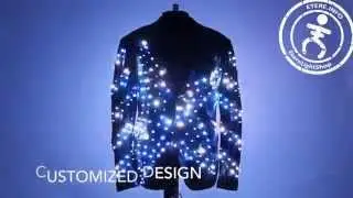 SMART LED light up video screen fashion disco jacket costume - 