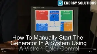 How to Start the Generator Using a Victron Color Control