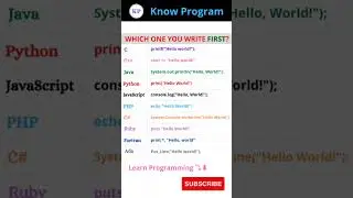 Which one you write First?    | #shorts #programming #knowprogram
