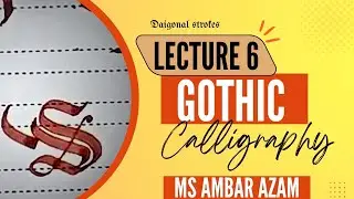 Diagonal strokes of Gothic Calligraphy | how to write gothic script lesson #6