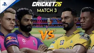 IPL 2026 as CSK 💛 | Match 3 | RR vs CSK | Jadeja & Curran Against CSK 💥 | Cricket 26