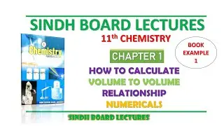 Calculate Volume to Volume Relationship Numericals|| Stoichiometry|| 11th Chemistry|| Sindh Board