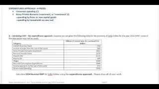 calculating GDP  expenditures approach