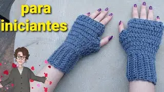 luva sem dedos de croche f&aacute;cil de fazer
