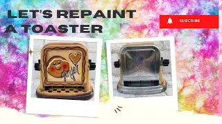 Let's paint a vintage toaster #painting #triftflip #trashtotreasure