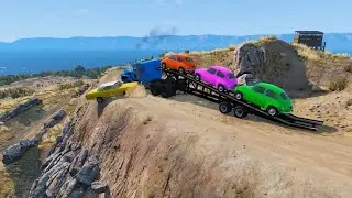 Car Fall Into The Abyss and Cranes Salvage - 2LightsGaming