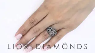 FD-531 - 2.02 Carat Natural Fancy Cognac Brown Diamond Engagement Ring 14k Black Gold