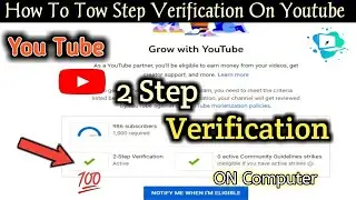 Youtube two step verification done kaise kare | Gmail 2 Step Verification Kaise Kare | #tachmaster