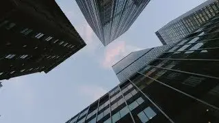 Low Angle View: Drive Through ManhattanSkyscrapers Hang Over  | Videohive Project Templates