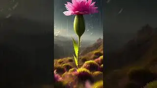 Alien Rain Drops: #ai #art #shorts