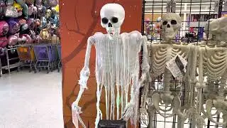 NEW FOR 2022 Party City Tekky Toys Looming Skeleton Over Grave Life Size Animatronic Halloween Prop