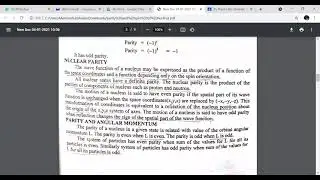 Parity + Spin and Statistics of nucleus in Urdu + Hindi