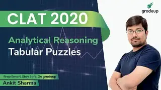 CLAT 2020 | Tabular Puzzles for CLAT 2020 | Analytical Reasoning | Ankit Sharma | Gradeup
