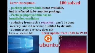 ubuntu error Package phpmyadmin has no installation candidate + update error from 18.04 to 19.10