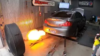 FINALLY DYNO TUNING THE FBO G37!! | 350+whp? | (ADMIN TUNING) FLAME AND RACE MAP🔥🔥