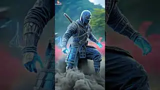 Blue Ninja Warrior vs Dire Wolf &mdash; EPIC AI Battle! 🐺⚔️💙#ai #aivideo #shorts #fyp