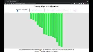 Sorting Algorithms Visualizer in React