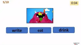 Action Verbs Vocabulary Quiz For Kids in English