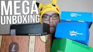 SEPTEMBER 2015 MEGA UNBOXING - Loot Crate, 1Up Box, Super Geek Box, Lootaku