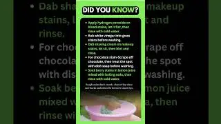 5 Rare Hacks to Remove Stubborn Stains 👕 (part-2)
