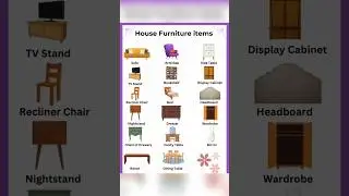 Types Of House Furniture Name List In English With Pictures #Household #Items #Name #EnglishWords
