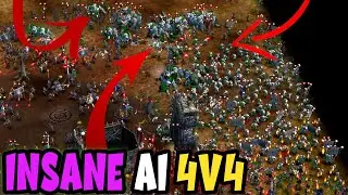WTF ??? Insane AI 4v4 CHAOS | Unstoppable Armies March | Battle for Middle Earth 2.22