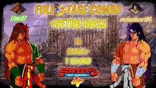 Streets of Rage 4/ V8/ Mania+/ Co-op/ Y Island Full Stage Combo + Retro Boss!